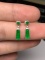 A Pair of Exquisite 18k Gold Diamond Inlaid Jadeite Earrings