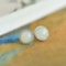 A Pair of Exquisite Sterling Silver Inlaid White Jade Earrings