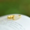 An Exquisite Sterling Silver-Gold Plated Inlaid White Jade Ring