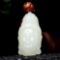 An Exquisite White Jade Statue of Avalokitesvara Pendant