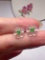 A Pair of Exquisite 18k Gold Diamond Inlaid Jadeite Earrings