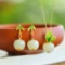 A Set of Fine Sterling Silver-Gold Plated Inlaid White Jade Jewelrys