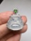 An Exquisite 18k Gold Diamond Inlaid Jadeite Pendant