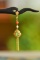 An Exquisite Sterling Silver-Gold Plated Inlaid White Jade Ebony Hairpin