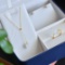 A Set of Fine Sterling Silver-Gold Plated Inlaid White Jade Jewelrys