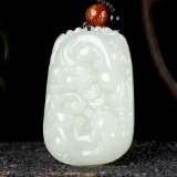 An Exquisite White Jade Auspicious Beast Pendant