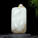 An Exquisite White Jade Fish Pattern Pendant