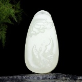 An Exquisite White Jade Fish Pattern Pendant