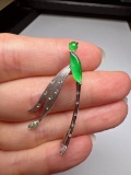 An Exquisite 18k Gold Diamond Inlaid Jadeite Pendant& Brooch Dual-Purpose
