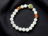 An Exquisite White Jade Bracelets
