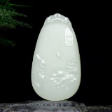 An Exquisite White Jade Fish Pattern Pendant