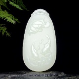 An Exquisite White Jade Fish Pattern Pendant