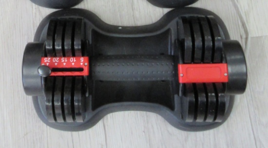 SOLD BY THE PIECE NOT SET: GORILLA GADGETS ADJUSTABLE DUMBBELLS, 10 TO 25 L