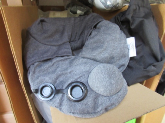 SOLD BY THE LOT: ASSORTED U-SHAPED INFLATABLE NECK PILLOWS WITH POUCH, LOCA