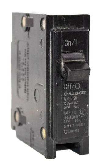 USED - Challenger C120 Breaker 20A 120/240V 1P 1PH 10kA