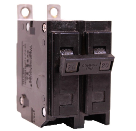 USED - Westinghouse BAB2020 Breaker 20A 2P 240V 10kA