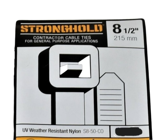 NEW - Pkg of 500 Panduit S8-50-CO Cable Ties