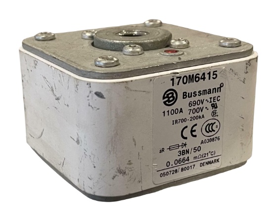 USED - Bussmann 170M6415 Fuse Link 1100A 690V 200kA Size 3 Class aR Single Indicator