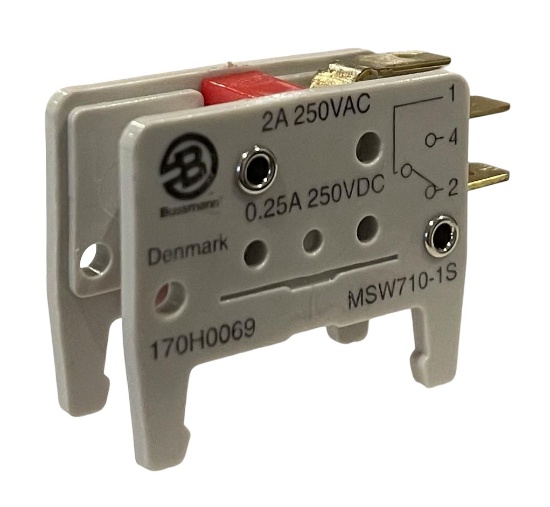 USED - Bussmann MSW710-1S Micro-Switch Fuse 2A 250V Square Body