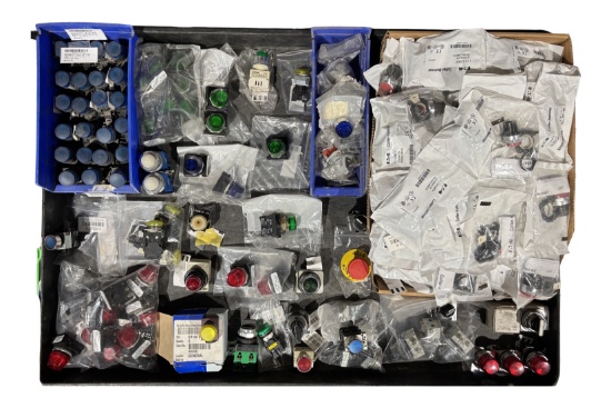NEW/USED - LOT of Miscellaneous Pushbuttons w/Various Colors and Switches
