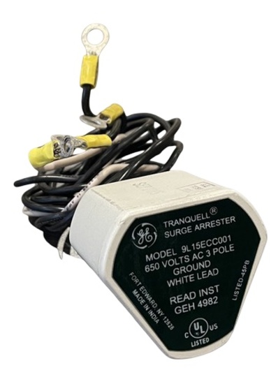 USED - General Electric 9L15ECC001 Tranquell Surge Arrester 650V 3P 4W White Ground