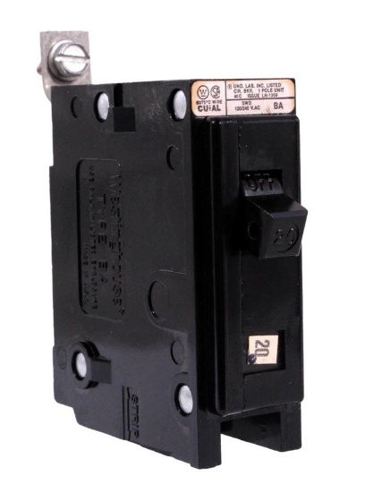 USED - Lot of 121 Westinghouse BAB1020 Breaker 20A 120/240V 1P 10kA