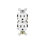 NEW - Leviton BR15-W Duplex Receptacle/Outlet 15A