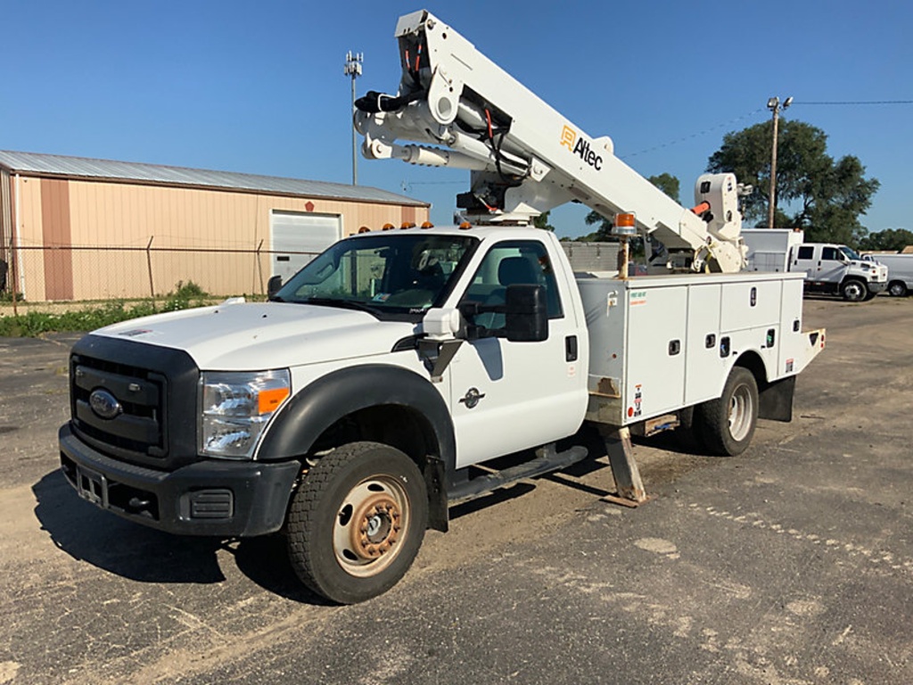 (South Beloit, IL) Altec AT40M, Articulating & Telescopic Material Handling Bucket Truck mounted beh