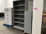 Assorted metal cabinets (Used) NOTE: This unit is being sold AS IS/WHERE IS via Timed Auction and is