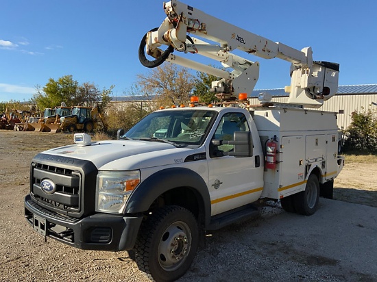 (Des Moines, IA) Altec AT37G, Articulating & Telescopic Bucket Truck mounted behind cab on 2011 Ford