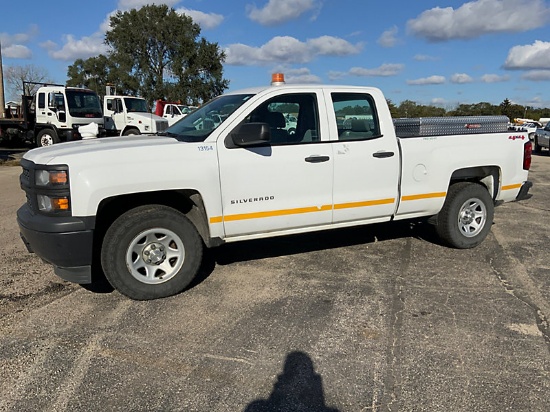 (South Beloit, IL) 2014 Chevrolet K1500 4x4 Extended-Cab Pickup Truck Runs & Moves, Seller States: B