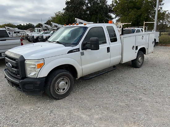 (Johnson City, TX) 2013 Ford F350 Extended-Cab Service Truck Runs & Moves, Check Engine Light On, Bo