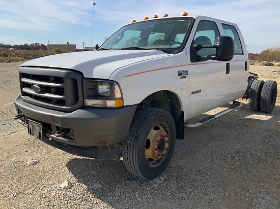 (Wright City, MO) 2004 Ford F550 Crew-Cab Chassis Runs & Moves, Motor was Swapped In Truck And Is a