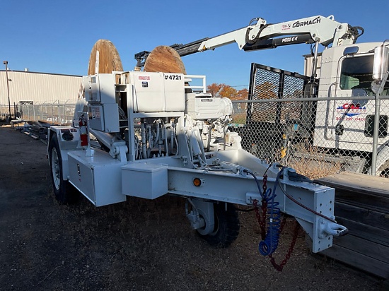 (Aurora, CO) 2002 Altec RD108 Self-Propelled Underground Cable Puller, trailer mtd. Runs, Moves, Tow
