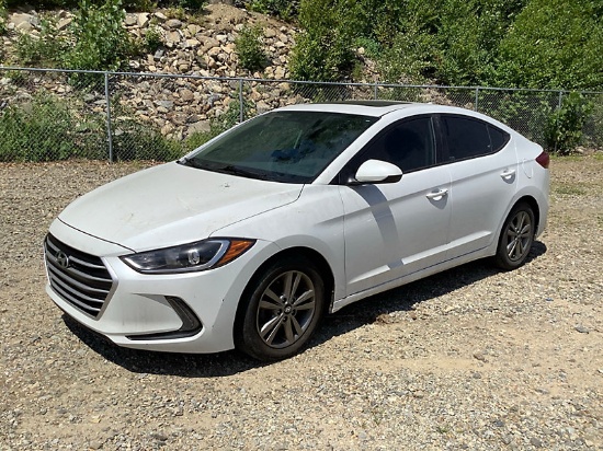 (Shrewsbury, MA) 2018 Hyundai Elantra 4-Door Sedan, (No Title; AS IS; Vehicle Abandoned on Massachus
