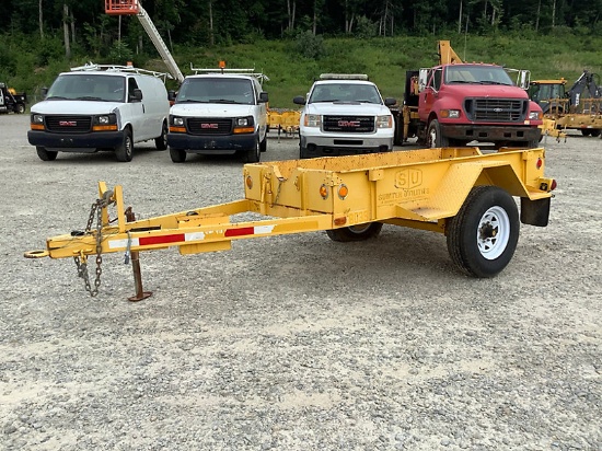(Shrewsbury, MA) 2013 Utility Tool & Trailer, Inc 2-Ton Cargo S/A Pole/Material Trailer Damaged Curb