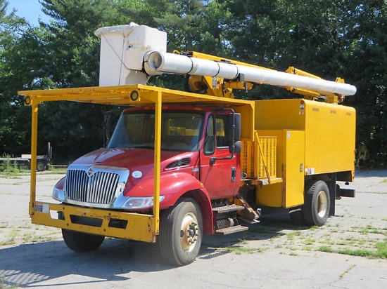 (Wells, ME) Altec LR760, Over-Center Bucket Truck mounted behind cab on 2014 International 4300 Chip
