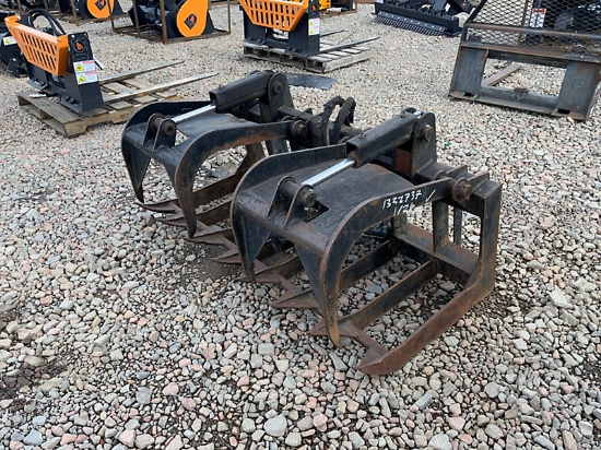 (Dixon, CA) Skid Steer Loader Root Grapple (Condition Unknown) NOTE: This unit is being sold AS IS/W