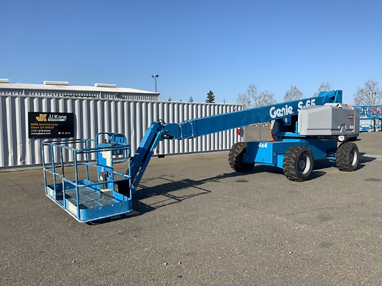 1998 Genie S-65/4WD Telescopic Manlift Runs, Moves & Operates, Turn Table Only Turns One Direction