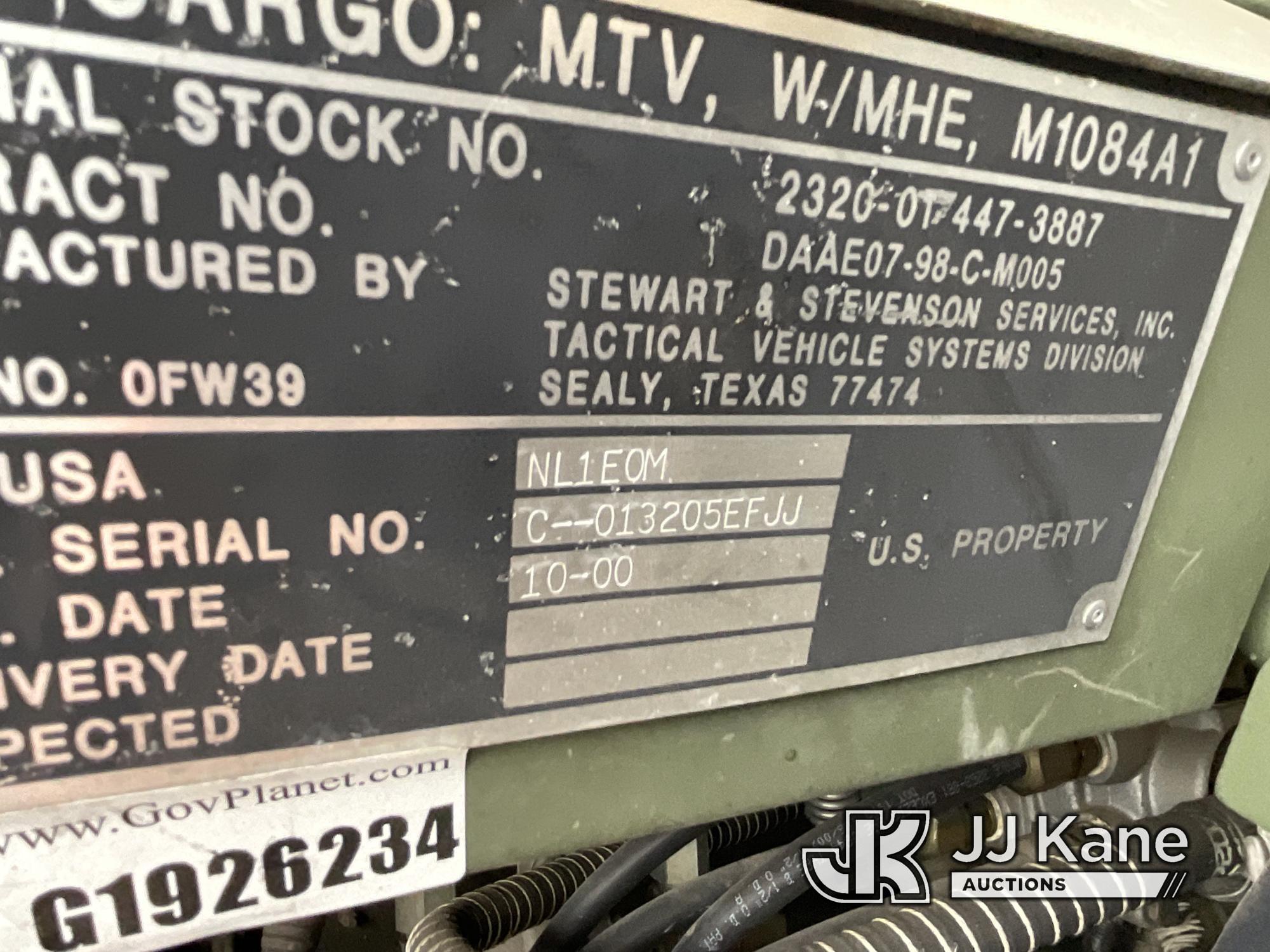 Ashland, OH) 2000 Stewart & Stevenson M1084A1 | Proxibid Ashland, OH) 2000 Stewart & Stevenson M1084A1 | Proxibid
