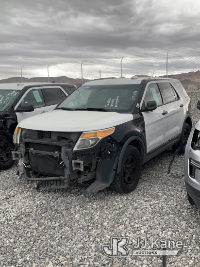 (Las Vegas, NV) 2014 Ford Explorer AWD Police Interceptor Wrecked, Missing Parts, Towed In Jump To S