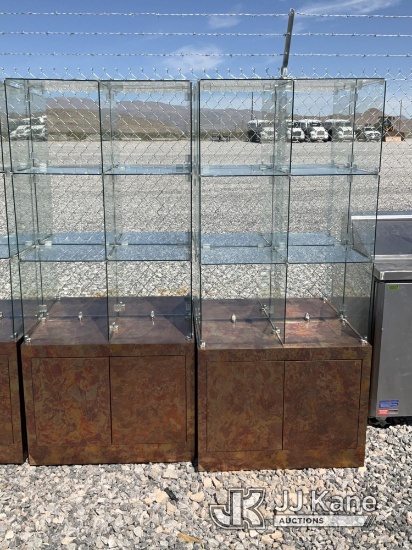 (2) Glass Display Cases NOTE: This unit is being sold AS IS/WHERE IS via Timed Auction and is locate