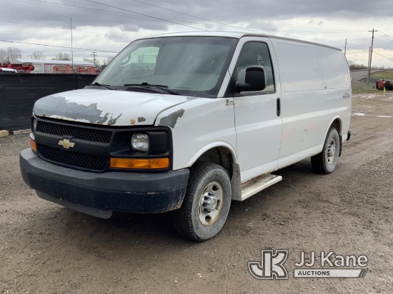 2010 Chevrolet Express G2500 Cargo Van Runs, Moves, Jump to Start, Rust