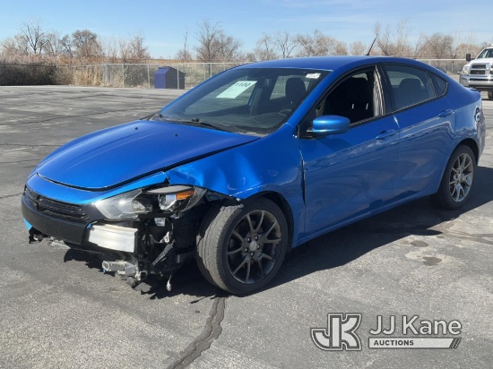 (Salt Lake City, UT) 2015 Dodge Dart Rallye 4-Door Sedan Runs & Moves) (Wrecked Left Front, Bad Brak