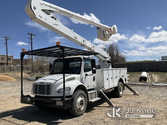 (Franktown, CO) Altec AA55-MH, Material Handling Bucket Truck rear mounted on 2011 Freightliner M2 1