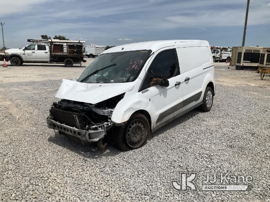 (Villa Rica, GA) 2016 Ford Transit Connect Mini Cargo Van, (GA Power Unit) Wrecked, Not Running, Con