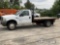 (South Beloit, IL) 2002 Ford F450 Flatbed Truck Runs & Moves) (Rust Damage, Leaking Fluid While Runn