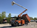 (Des Moines, IA) Altec LR756, Over-Center Bucket Truck mounted behind cab on 2015 Ford F750 Chipper