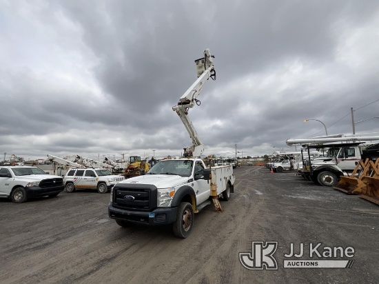 Altec AT41M, Articulating & Telescopic Material Handling Bucket Truck mounted behind cab on 2016 For