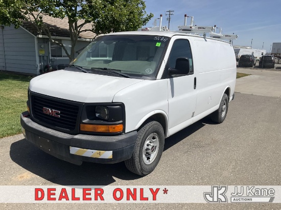 (Dixon, CA) 2013 GMC G3500 Savana Cargo Van Runs & Moves) (Missing Passenger Seat, Passed Smog